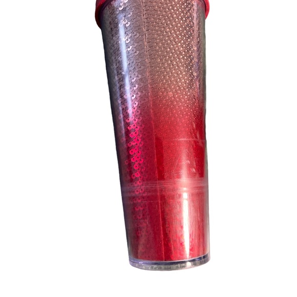 Starbucks Red Sequin Large cold cup - Picture 2 of 7